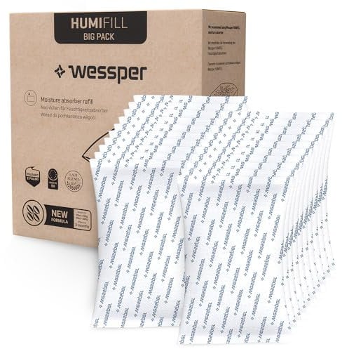Pack of 20x Universal Moisture Absorber Refill Bag 250g Interior Dehumidifiers Helps Stop Damp Mildew Mould Condensation Moisture Remover in Home Kitchen Wardrobe Caravan Garage Bathroom