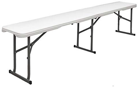 AMANKA 300kg Bierbank - 182x27x43 Wetterfest Klappbar- Kunststoff Sitzbank Gartenbank Camping Bank