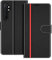COODIO Handyhülle für Xiaomi Mi Note 10 Lite Handy Hülle, Xiaomi Mi Note 10 Lite Hülle Leder Handytasche für Xiaomi Mi Note 10 Lite Klapphülle Tasche, Schwarz/Rot