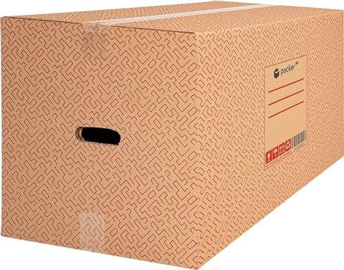 packer PRO Packung mit 10 Kartons für Umzüge und Lagerung, sehr robust, mit Griffen, 600 x 400 x 400 mm