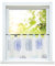 ESLIR Scheibengardine modern Bistrogardine Küche Gardinen Transparent Vorhänge mit Schlaufen Kurzgardine Voile Kreis Muster Blau HxB 60x120cm 1 Stück