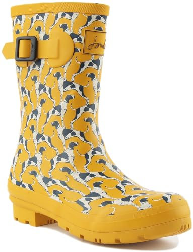 Joules Molly Welly, Stivali Donna, Gold Geo Dog, 40 EU