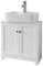 raxter Under Sink Bathroom Cabinet Space Saving Storage Organizer with 2 Doors, White and Grey (WHITE)