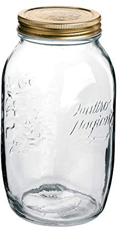 Bormioli Rocco Quattro Stagioni 58290 - Barattoli per conserve da 1500 ml (con coperchio a vite, 86 mm, 6 bicchieri)