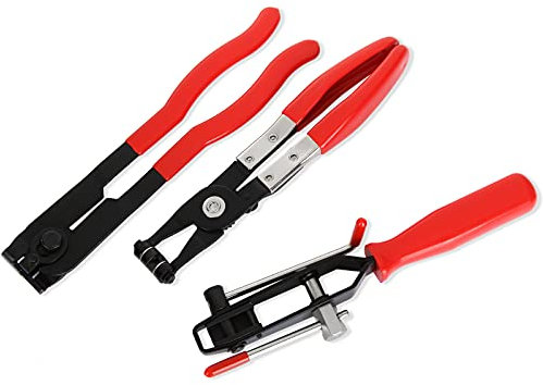 Acrux7 3 Pcs CV Boot Clamp Plier Set, Snap Type Car Band Tool Kit, Hose Axle Plier CV Clamp Tool for Auto ATV UTV Accessories