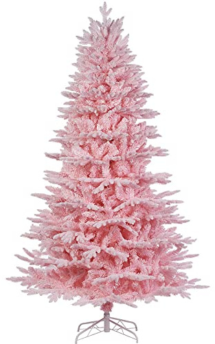WeRChristmas Pink Sugar Snow Flocked Christmas Tree, 6 ft / 180 cm