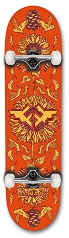Fracture x Adswarm 2 The Golden Ratio Factory Skateboard, 18,4 cm, Orange