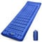 Isomatte Camping Selbstaufblasend, 12CM Verdicktes Aufblasbare Matratze Kleines Packmaß, Wasserdicht Luftmatratze Outdoor mit Fußpressepumpe und Kissen, Anti-Ripstop Schlafmatte für Wandern und Strand