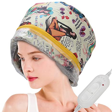 Capuchon Vapeur pour Cheveux, 3 Vitesses électrique Vapeur Soins Capillaires SPA Usage Domestique Nourrissant Soins Capillaires Cap Vapeur Soins Capillaires Conditionnement en Profondeur pour(EU)