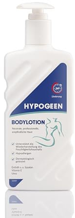 Hypogeen Bodylotion - hypoallergen - körpermilch - bodylotion gereizte haut - bodylotion trockene haut - PH-neutral - für seidige Haut - bodylotion für (über) empfindliche Haut - Pumpflasche 300ml