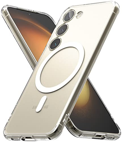 Ringke Fusion Magnetic für Samsung Galaxy S23 Hülle, [Kompatibel mit MagSafe] Anti-Fingerabdruck Matt Minimale Vergilbung Kratzfest Handyhülle - Matt Transparent