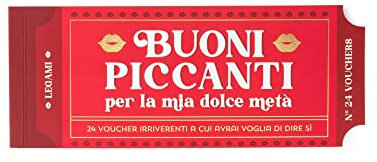 Legami- Blocchetto da 24 Voucher Piccanti, in Italiano, Coupon di Coppia con Perforazione per Lo Strappo, Idea Regalo, 20,3x8,2 cm, Tema Sex