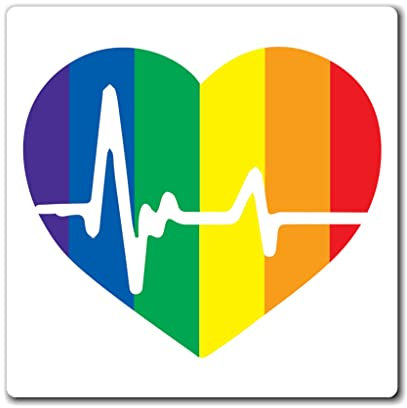 LGBT Herz Magnete 4 × 4