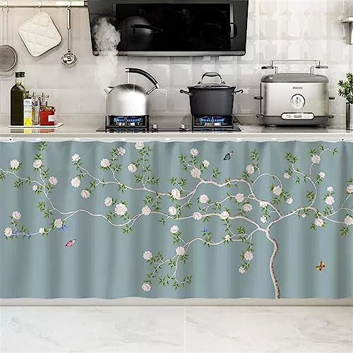 SK Studio Cortinas de Baño Cortas, Cortinas Cocina Opacas Cortinas para Sala de Almacenamiento de Armario Estilo 2, 60x70cm