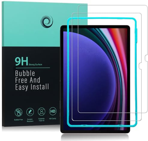Ibywind Pellicola Protettiva per Samsung Galaxy Tab S9+/Tab S9 Plus/Tab S9 FE+/Tab S10+/Tab S10 Plus(12,4 Pollici),con 2 Pezzi in Vetro Temperato,Facile da installare,Durezza 9H