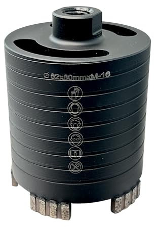 EDW Premium Diamant-Dosensenker Ø 82 mm mit M16 Aufnahme, 80mm Nutzlänge Dosenbohrer Turbo-Segmentiert für Mauerwerk, Kalksandstein, Ziegel, Poroton