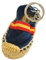 MIBANDERA Porte-clés drapeau de l'Espagne, porte-clés homme, femme, drapeau de l'Espagne. Porte-clés voiture moto, Espadrilles bleues drapeau, Taille Unique