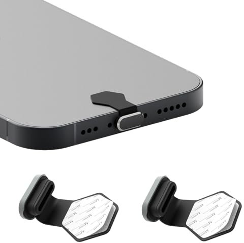 RabbFit Pack of 2 Type C Port Dust Caps, Legierung Dust Caps Phone Type C Anti Dust Charging Port Plug Und Gelpapier, Schützen Sie Ihre Geräte mit USB-C Anti-Staub-Stecker, Anti-Verlust-Schutzhülle