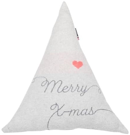 David Fussenegger Kissen gefüllt Silvretta 'Tanne/Merry X-Mas' 45 x 50 cm Filz- Hellgrau