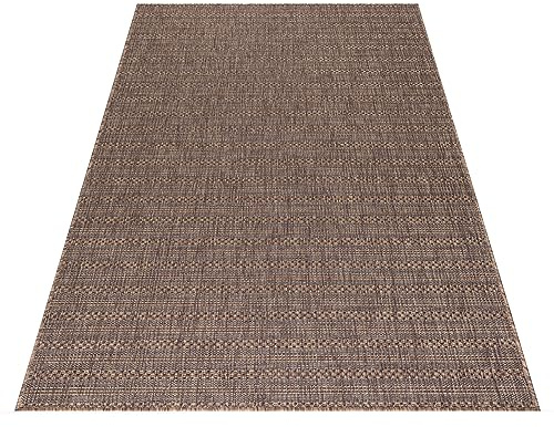 Teppich Läufer Wetterfest Kupfer 80x150 Vintage Design aus Polypropylen Stilvoll Günstig