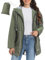 UMIPUBO Vestes Imperméables Femme avec Capuche Zip Poncho Pluie Léger Vêtements de Pluie pour Randonnée Camping Activités de plein Air(Vert,L)