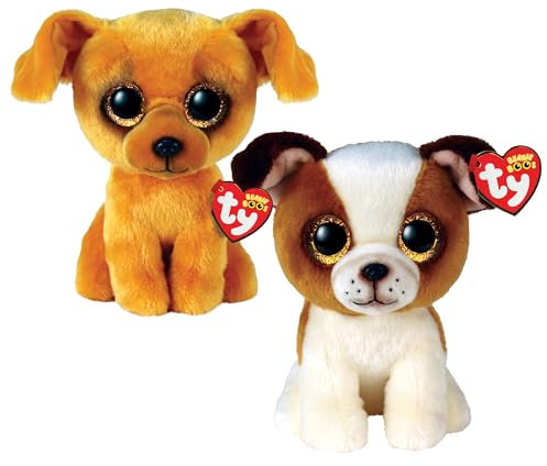 TY Zuzu & Hugo Beanie Boo Regular Multipack - Squishy Beanie Baby Weiche Plüschspielzeuge - Sammelbare Kuschelige Gefüllte Teddybären