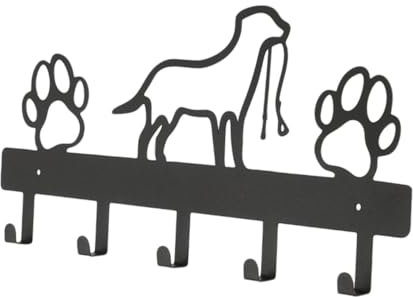 Garneck Patère Murale Pour Vêtements En Fer Noir Robuste à 5 Crochets, Porte-manteau Et Porte-clés Mural Pour Chambre Et Entrée, Pour Manteaux, Chapeaux Et Accessoires