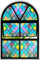 Linarun Window Film Privacy 90x400 Privacy Film for Glass Windows Frosted Window Film 3D Stained Glass Film No Glue Anti UV for Home Kitchen