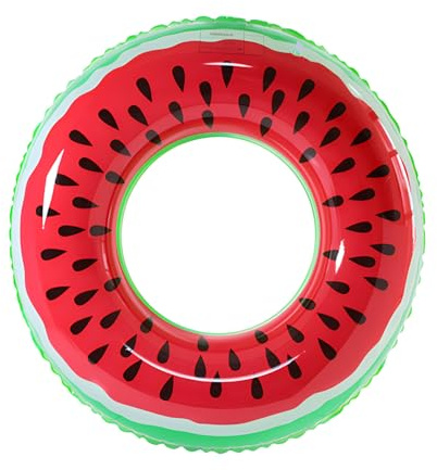 JYJLLM ist ein wassermelonenfarbener Schwimmring, der sowohl für Erwachsene als auch für Kinder in Schwimmbädern geeignet ist. Er ist in zwei Größen erhältlich, mit einem verdickten Design, das nicht