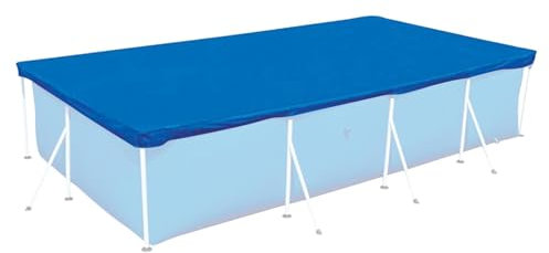 Poolabdeckung Rechteckig, 300 x 200cm Swimming Pool Abdeckplane Plane Schutzplane Winddicht Regenfest Staubdicht für Fast Set Rectangular Frame Pool