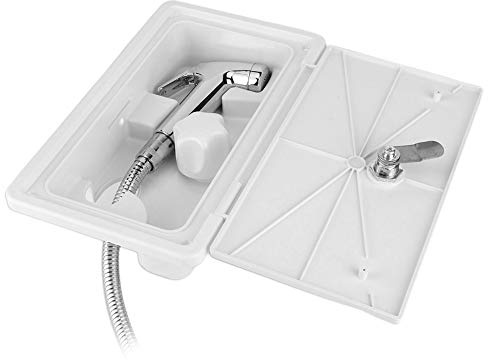 Kit de Boîte de Douche Extérieure avec Interrupteur Chaud et Froid avec 2 Clés, Kit de Boîte de Douche Extérieure pour Camping-car avec Serrure, Kit de Boîte de Douche Extérieure pour Camping-car, Bat
