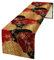 Japanischer Tischläufer, asiatischer chinesischer Luxus, rot/schwarz, goldfarben, Bambusblätter, Tischdecke für Esstisch, Urlaub, Party, Dekoration, orientalische Dekoration, 33 x 178 cm