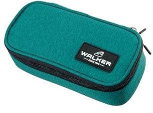 Walker Unisex Lifestyle Emerald 49257-275-Lifestyle Pencil Box, Federmappe mit geräumigem Hauptfach und doppelseitiger Trennwand mit 20 Stiftfächern, Wasser-und schmutzabweisend, 21 x 10 x 6 cm