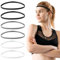 6 Stück Haarband Herren Damen, Elastische Haarband, Sport Haarband,Dünn Antirutsch Stirnbänder, Haarband Jungs Kinder,für Yoga Fußball Joggen