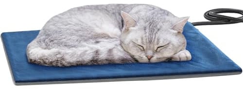 pecute Haustier Heizkissen, Elektrisch Haustier Heizdecke für Hunde Katzen, Heizdecke Hundematte mit Konstante Temperatur, Elektrische Heizdecke Weicher Wärmedecke (S, 32x40cm)
