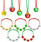 Glocken Weihnachten Set, Weihnachtsglocken Armband Halskette Weihnachtsbaumglocken Bracelet Necklace Christmas Bells Deko für DIY, Weihnachtsdekoration (10pcs)