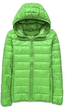 Giacca Donna Trapuntino Leggeri Piumino 100 Grammi Ripiegabile Imbottito Piumini con Cappuccio Invernale Antivento Taglie Forti Cappotto da Donna Mezza Stagione Antivento Giacconi Imbottiti Slim