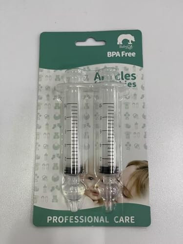 Diboniur Seringue Nasale Bebe, 2 Pièces Pipette Nez Bébé 10 ml, Portables Seringue Nez Bebe avec Embout en Silicone Souple, Réutilisable Seringue Nasale Mouche Bebe