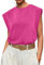 TrendiMax Maglietta da donna a maniche lunghe, estiva, casual, scollo rotondo, vestibilità comoda, Rosa rosso, M