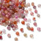 UR URLIFEHALL Lot de 200 perles rondes à facettes en agate naturelle de 4 mm pour la fabrication de bijoux, bracelets et loisirs créatifs - Rose