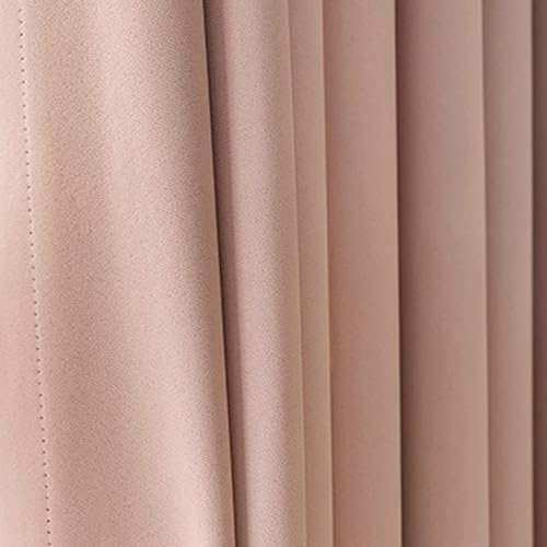 Dsnyu Gardine Wohnzimer, Schiebegardinen Polyester Rose Volltonfarbe Vorhänge für Schlafzimmer Wohnzimmer 2er Set 137x214cm BxH