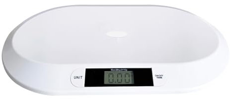 Digitale Babywaage, bis 20 kg, hochpräzise Baby Waage mit Hold Automatik,babywaage für neugeborene,Säuglingswaage mit LCD-Display für Babys, Kinder & Tiere (white)