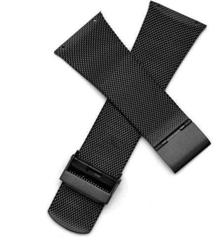 FRITEN 30mm Edelstahl-Uhrenarmband Ersatz für Skagen (schwarz)