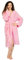 nice homeit Peignoir unisexe pour femme/homme avec capuche - en éponge de coton 100% OEKO-TEX - doux, absorbant, - Design italien, rose, S
