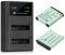 FirstPower NB-6LH NB-6L 2 Pack Battery and Dual USB Charger Compatible with Canon Powershot SX500 IS, SX710 HS,SX520 HS,SX530 HS,SX510 HS,S120,SX700 HS,SX610 HS,SX600 HS, D30, S90, S95 Cameras