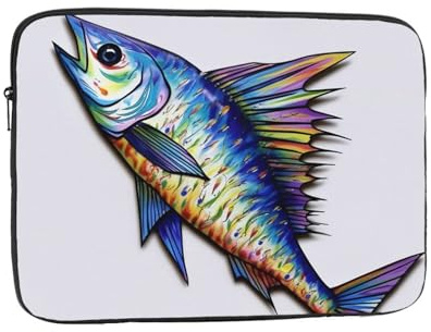 Fish Art Laptop Case 15 inch, Shockproof Protective Laptop Sleeve Travel Computer Bag Water Resistant Computer Carrying Cover Notebook Case Briefcase Gifts for Men Women