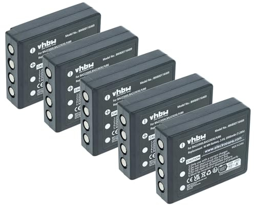 vhbw 5X Akku Ersatz für HBC FBFUB09N | BA223031, BA223001, FUA39, BA223000, BA223030 für Fernbedienung Remote Control (2000 mAh, 3,6 V, NiMH)