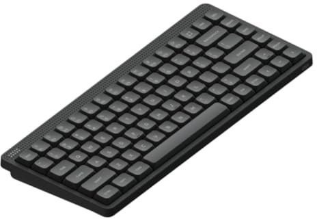 YAJBHnzpt Keyboard 84 75% Hot Swappable Wireless Mechanical Low Profile With Knob RGB Gasket Mounted Compatible With Nuphy Node75 (Obsidian Black)