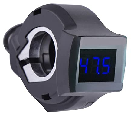 Socobeta Voltímetro Universal para Patinete Eléctrico, con Pantalla Digital de Voltaje para Monitoreo de Energía de Batería de Bicicleta y Motocicleta