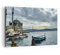 Bilder auf Leinwand 100x70cm Leinwandbild Architektur asien boot brücke Groß Wanddeko Bild Schlafzimmer Küche Deko Wandbilder Dekoration Wohnzimmer Wall Decor Canvas Wand Kunstdruck Art AA100x70-2102